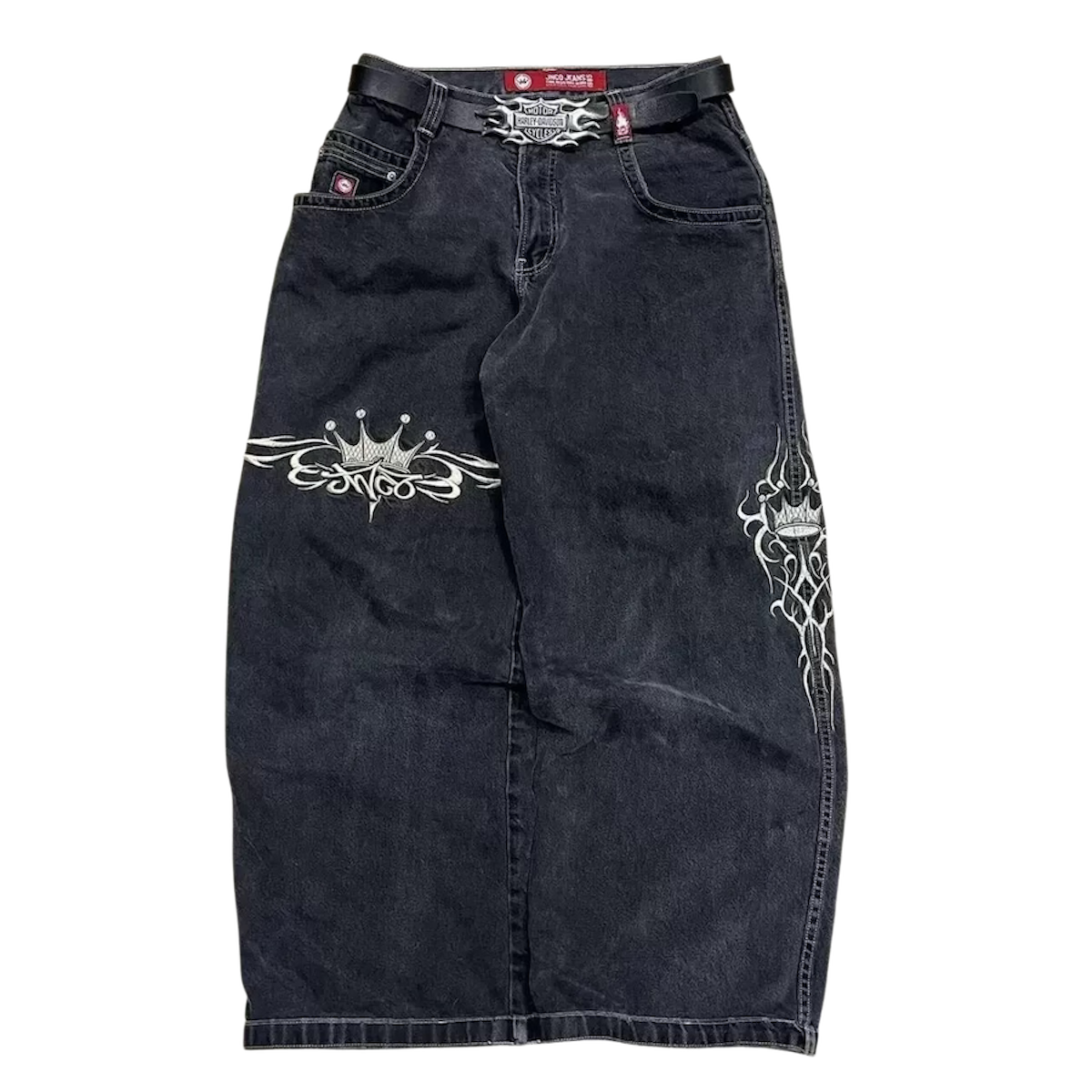crowned cargo baggy jeans
