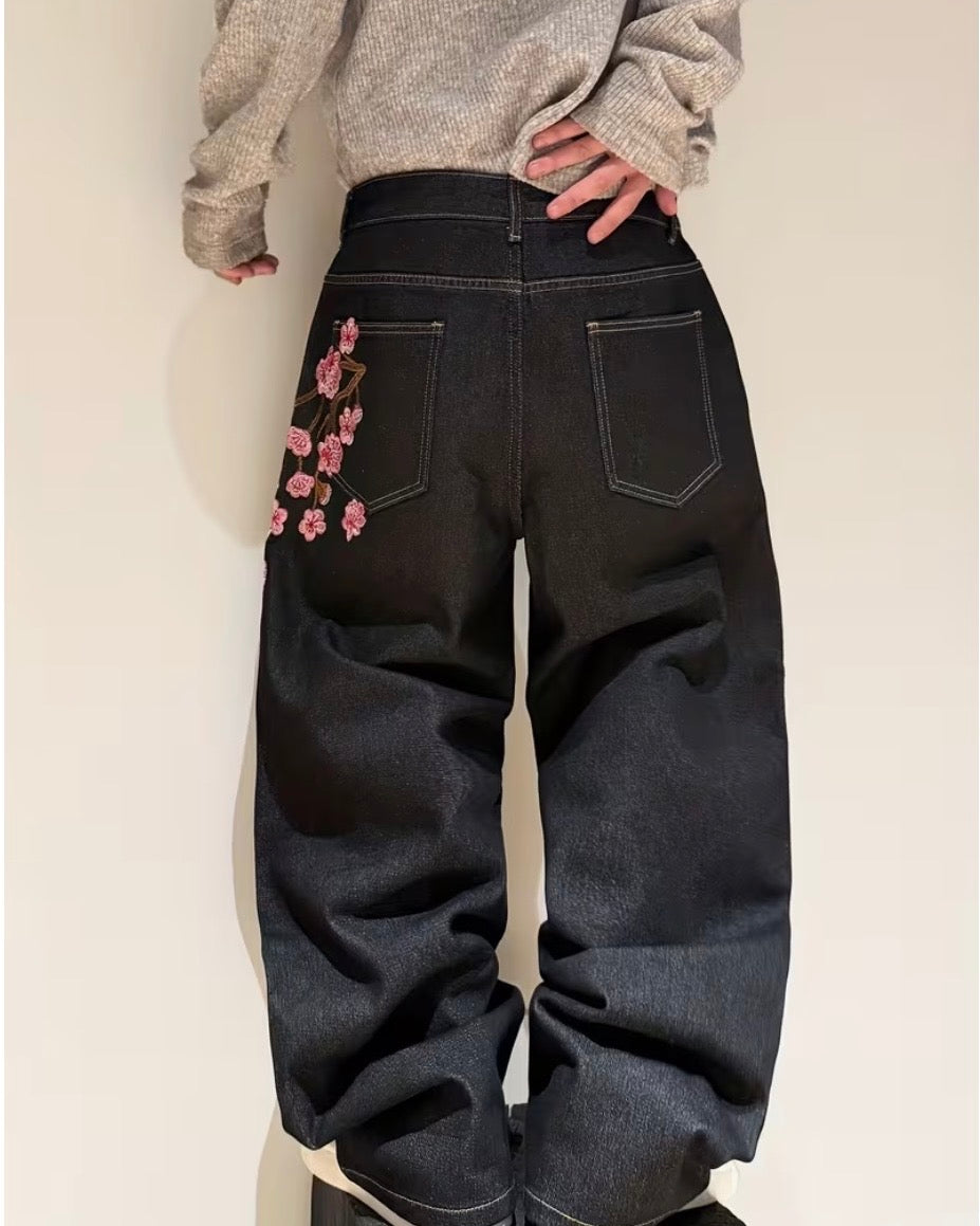 Embroidered cherry blossom