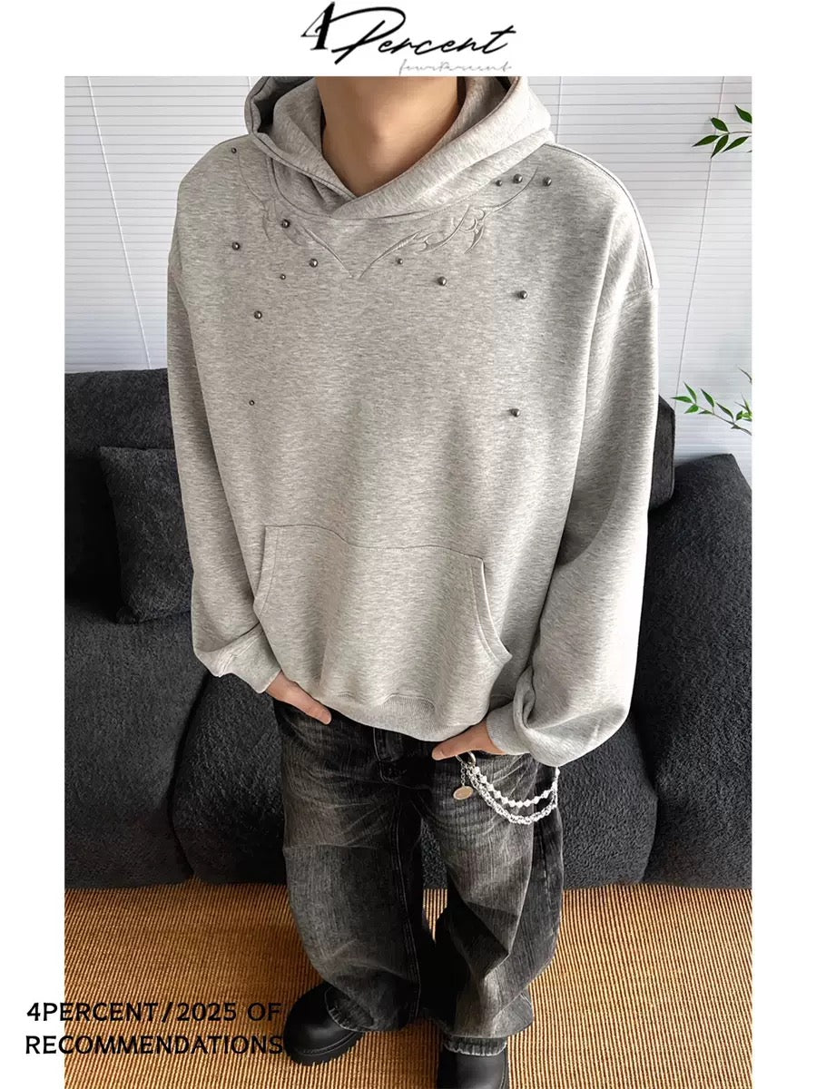 wings embroidered hoodie