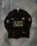 2007-08 M Away Soccer Jersey Black Long Sleeved jersey