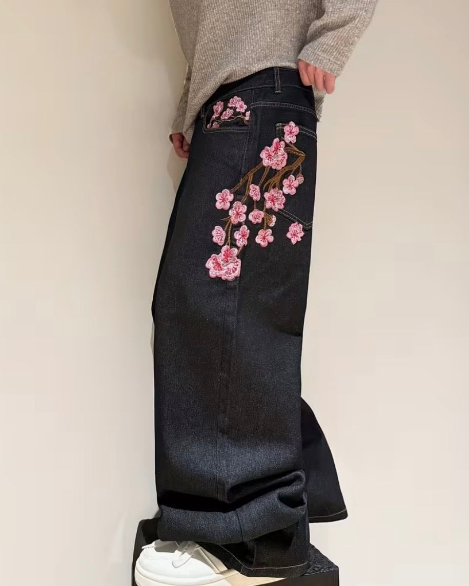 Embroidered cherry blossom