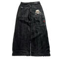 skull pocket baggy jeans