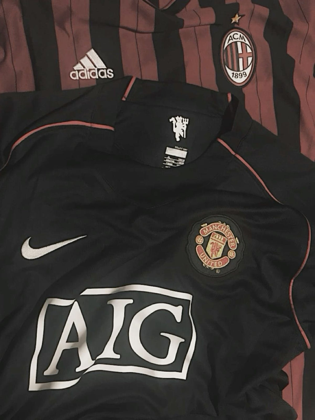 2007-08 M Away Soccer Jersey Black Long Sleeved jersey