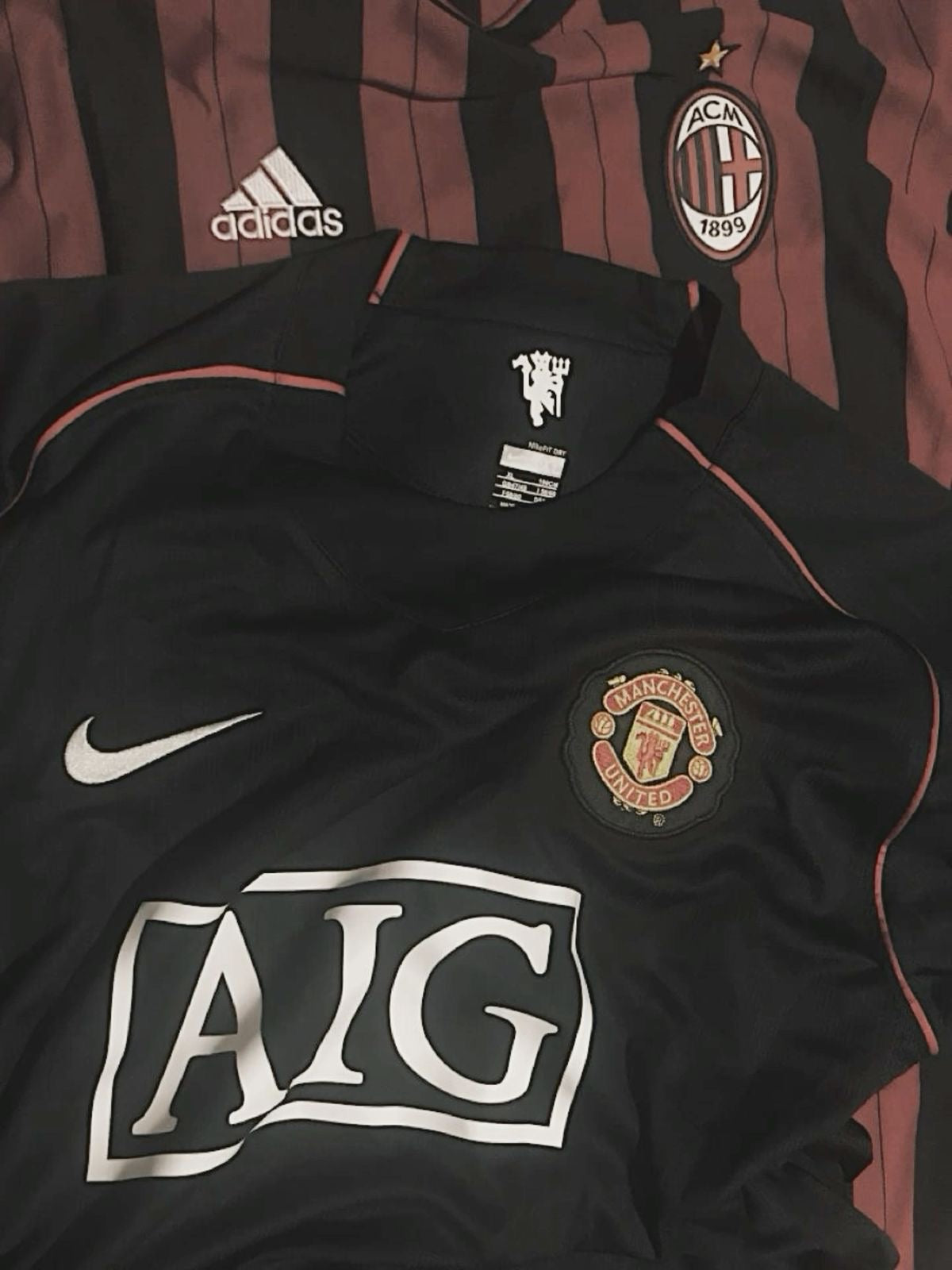 2007-08 M Away Soccer Jersey Black Long Sleeved jersey