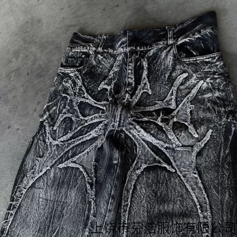 Cross-Border Millennium Ghost Jeans High Street Spider